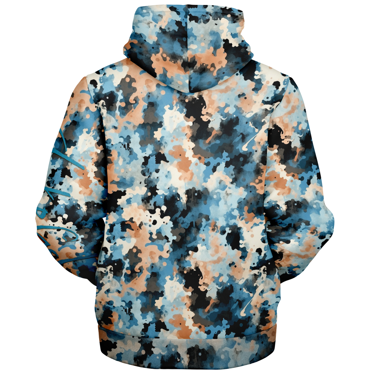 Chokefish™ Microfleece Zip-Up Hoodie Acid-Wash Colors-003