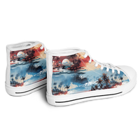 Chokefish™ Urban Peak Retro High Tops Trees & Boats-001