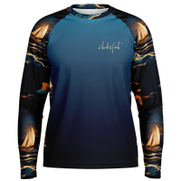 Chokefish™ Long Sleeve Every Day All Weather Trees&Boats Shirt Men's-015