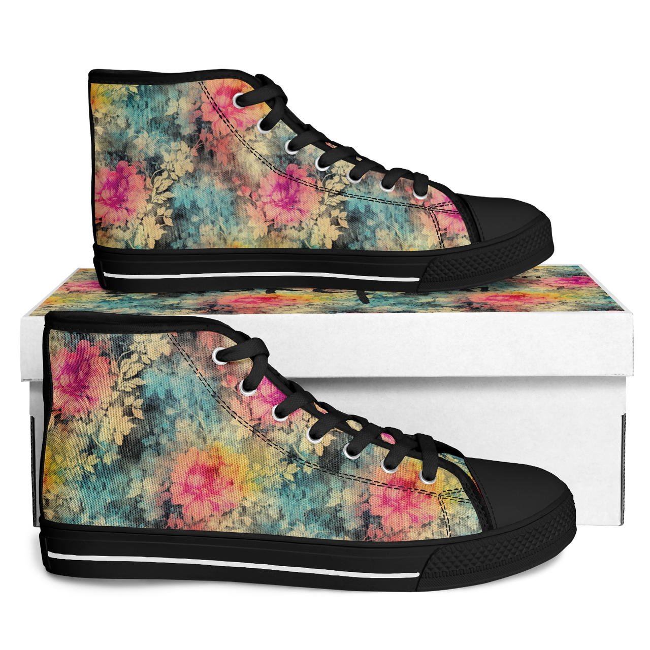 Chokefish™ Urban Peak Retro High Tops-Acid-Wash-007-2