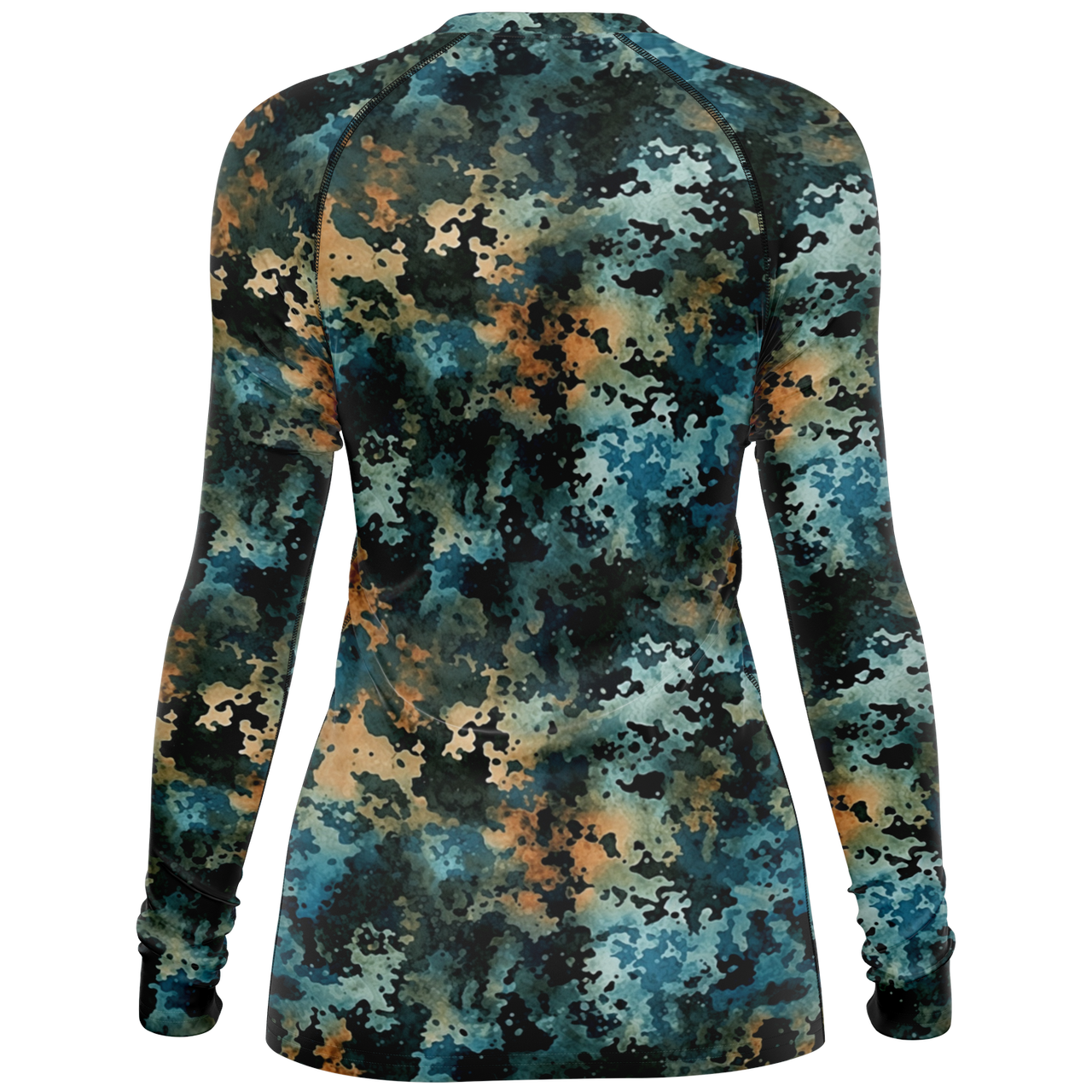 Chokefish™ Long Sleeve Rashguard Acid-Wash Woman's Shirt-016