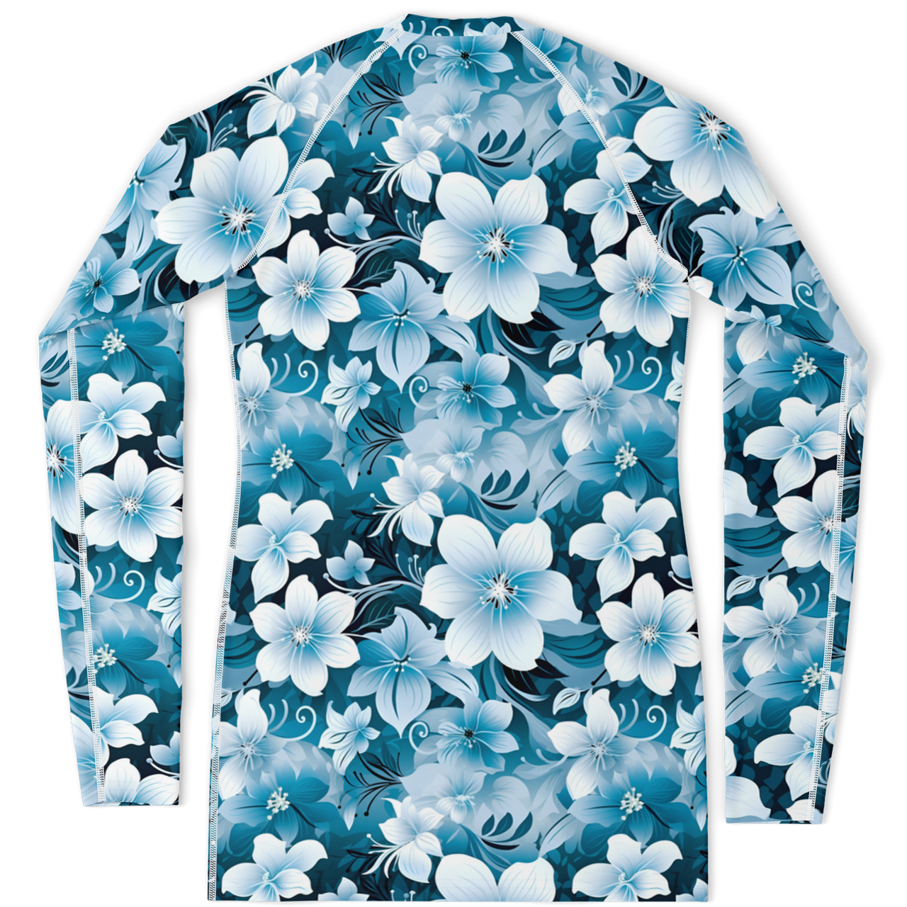 Chokefish™ Long Sleeve Rashguard Floral Woman's Shirt-009