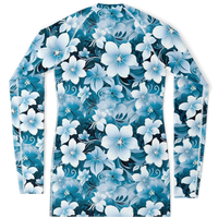 Chokefish™ Long Sleeve Rashguard Floral Woman's Shirt-009