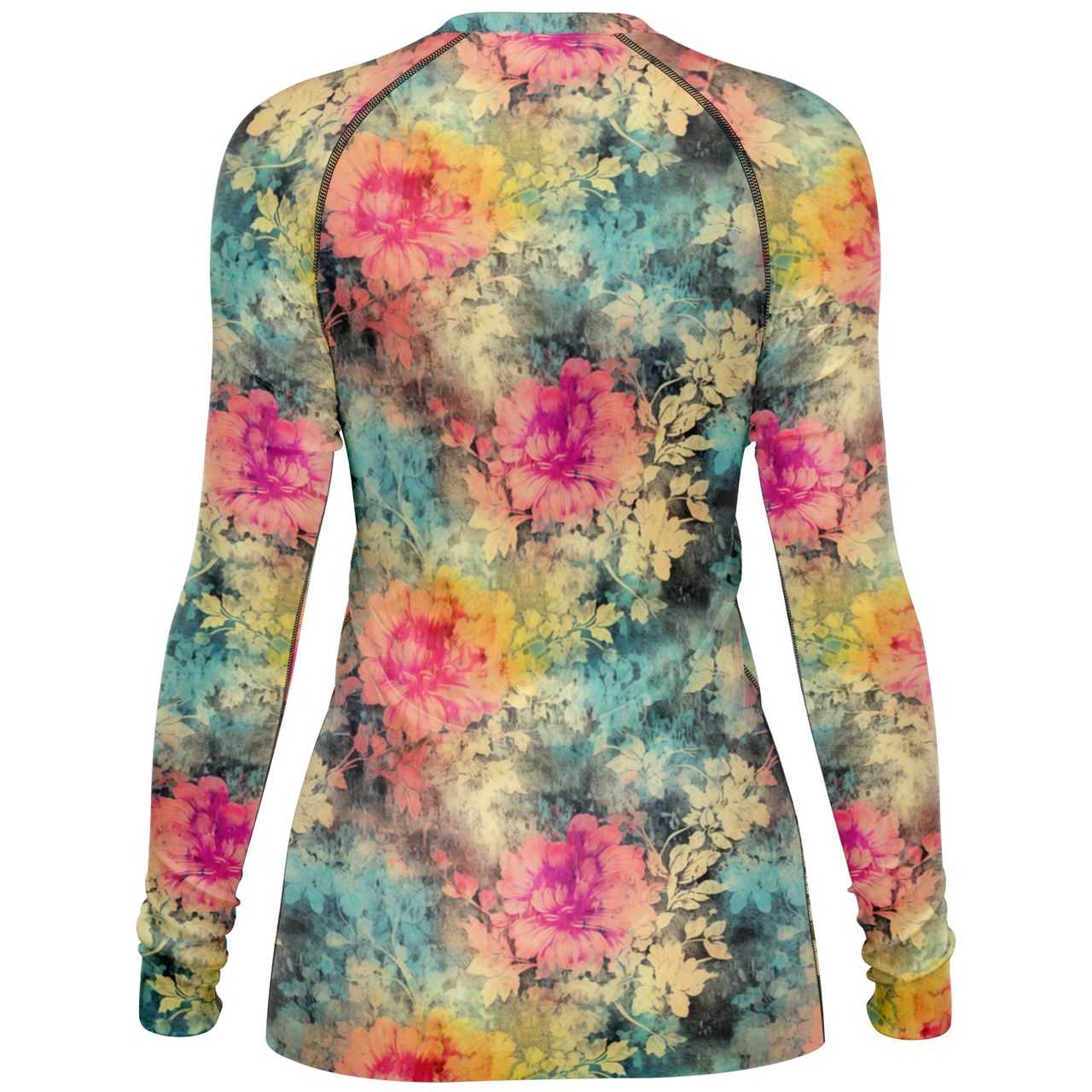 Chokefish™ Long Sleeve Rashguard Acid-Wash Woman's Shirt-007