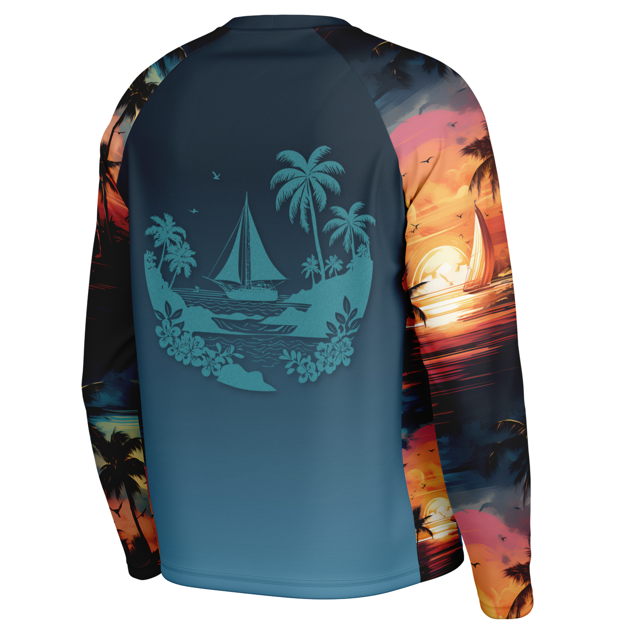 Chokefish™ Long Sleeve Every Day All Weather Trees&Boats Shirt Men's-011-Special-Edition