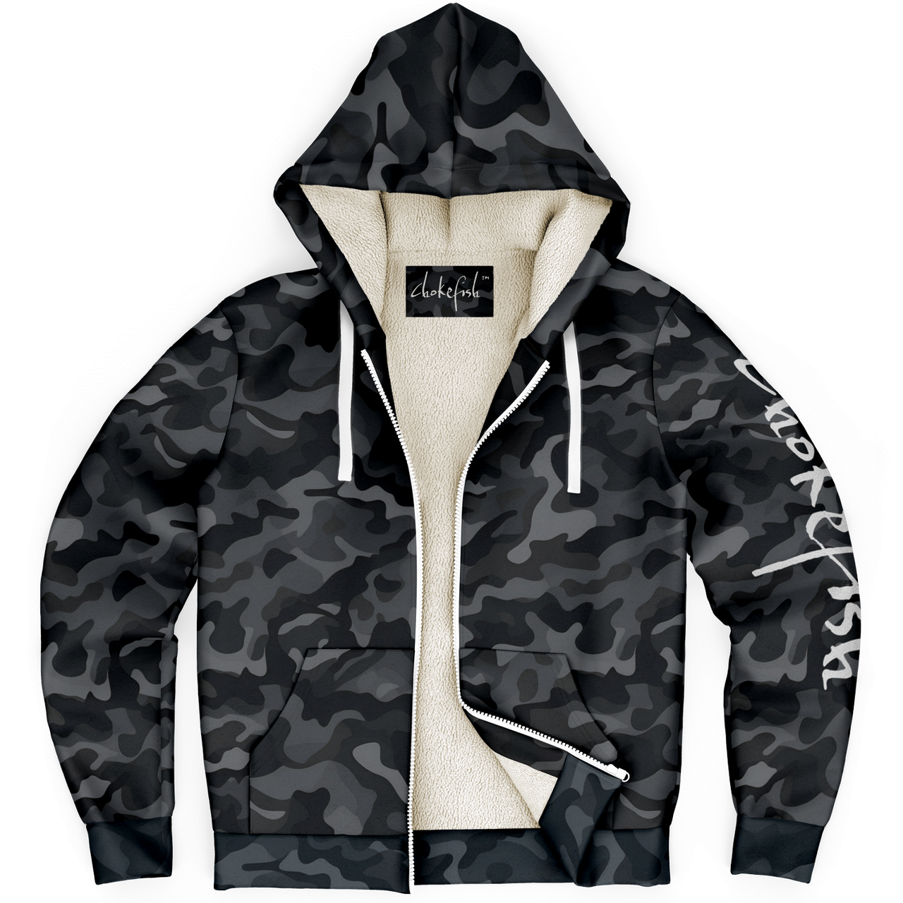 Chokefish™ Microfleece Zip-Up Hoodie Camouflage-006