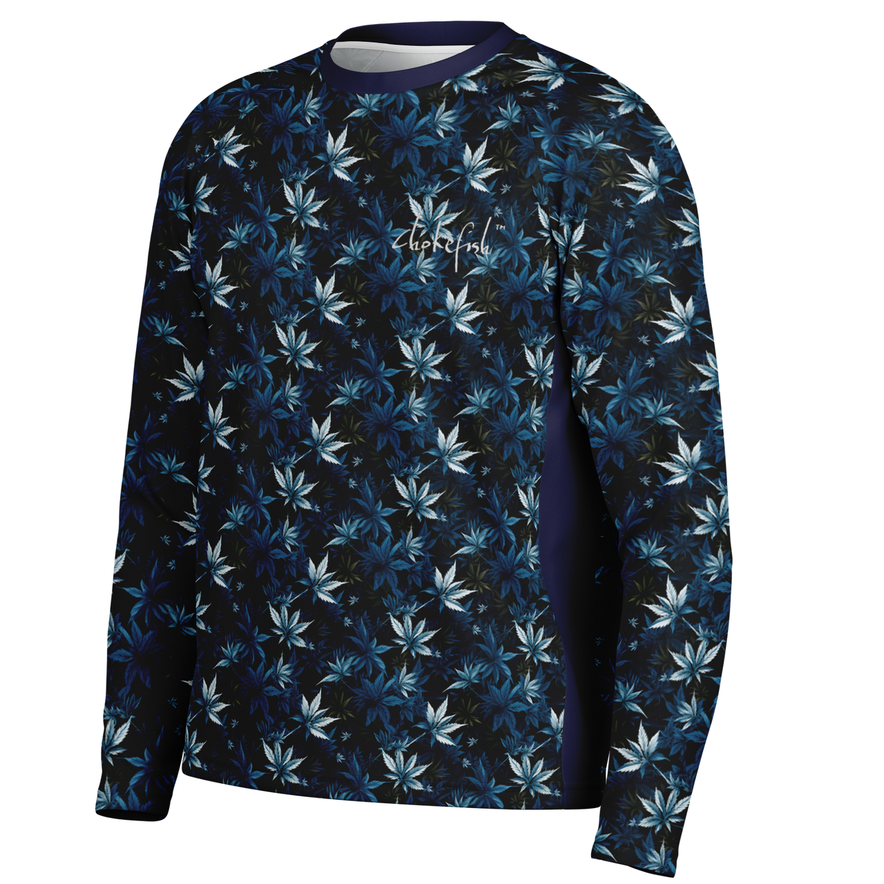 Chokefish™ Long Sleeve Every Day All Weather Cannabis Shirt Men's-006-Blue