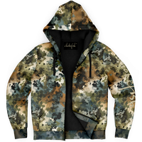 Chokefish™ Microfleece Zip-Up Hoodie Acid-Wash Colors-016B