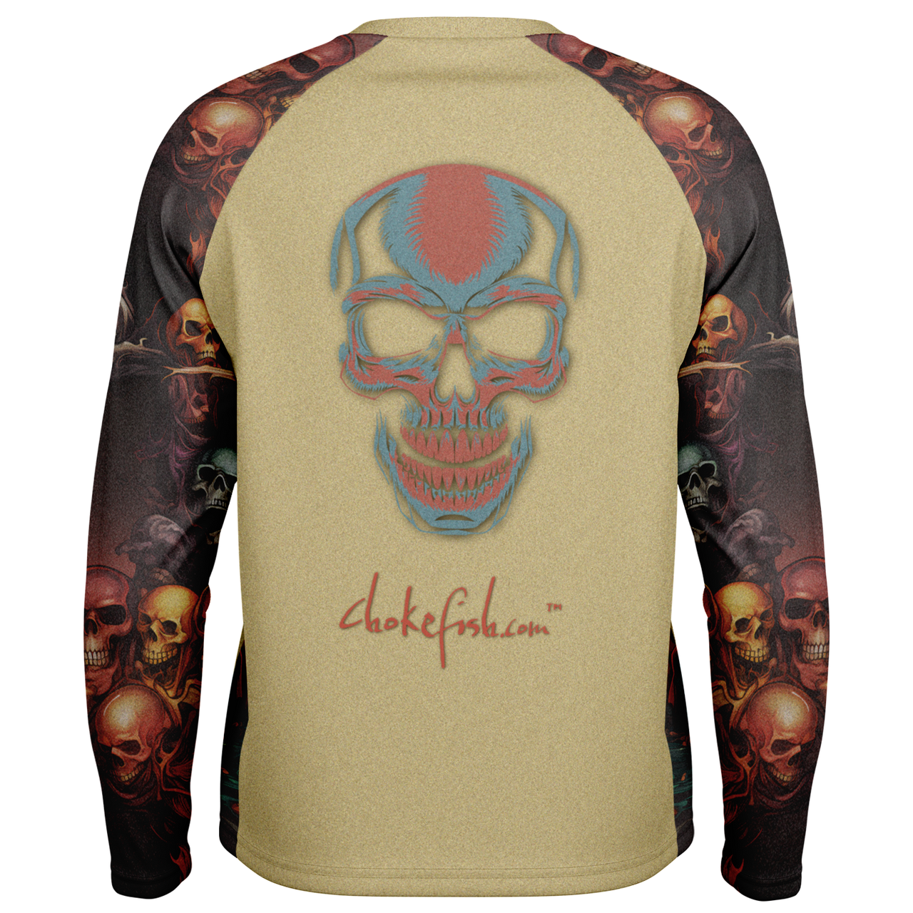 Chokefish™ Long Sleeve Every Day All Weather Skulls Shirt Men's-04SE