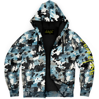 Chokefish™ Microfleece Zip-Up Hoodie Acid-Wash Colors-012B