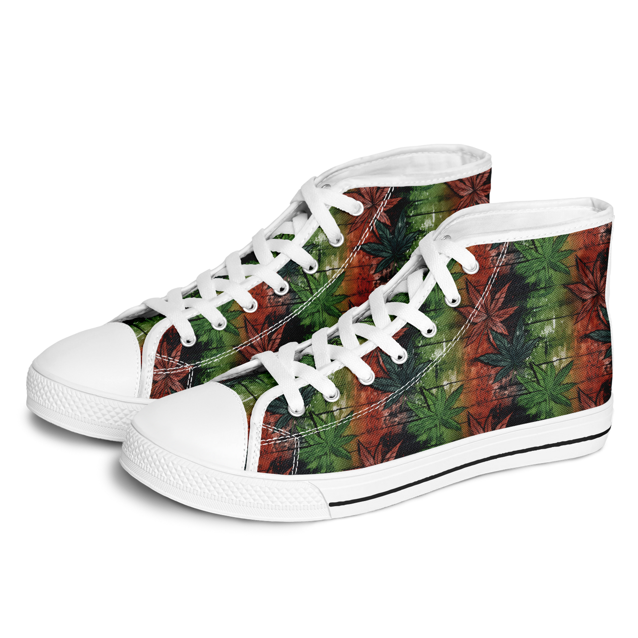 Chokefish™ Urban Peak Retro High Tops-Cannabis-005