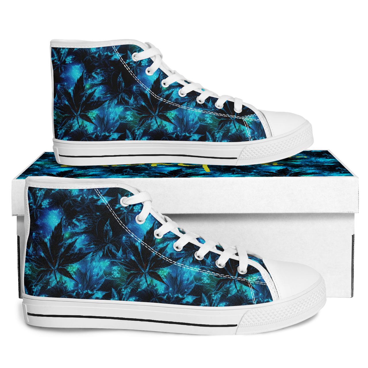 Chokefish™ Urban Peak Retro High Tops-Cannabis-009