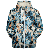 Chokefish™ Microfleece Zip-Up Hoodie Acid-Wash Colors-003