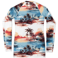 Chokefish™ Long Sleeve Rashguard Trees&Boats Woman's Shirt-001