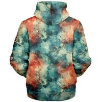Chokefish™ Microfleece Zip-Up Hoodie Acid-Wash Colors-006
