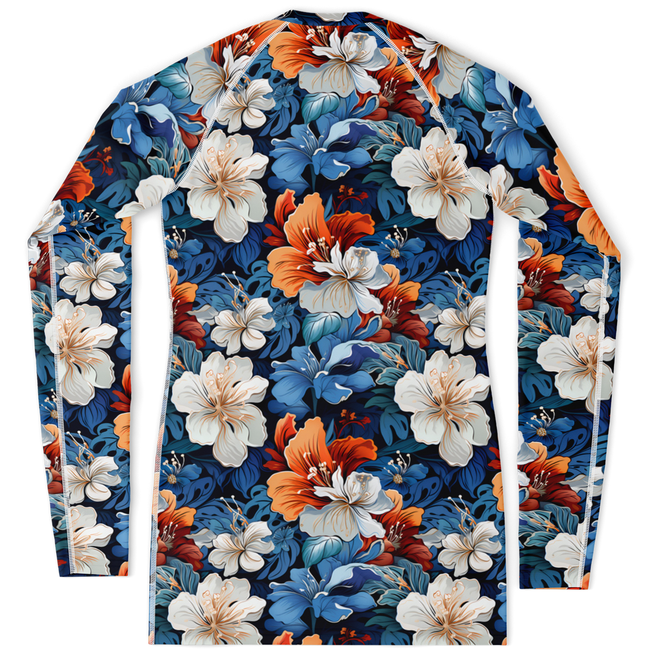 Chokefish™ Long Sleeve Rashguard Floral Woman's Shirt-008
