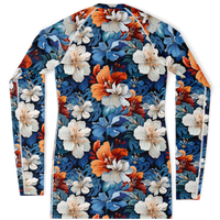 Chokefish™ Long Sleeve Rashguard Floral Woman's Shirt-008