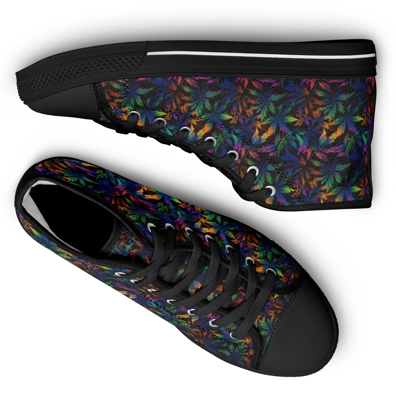 Chokefish™ Urban Peak Retro High Tops-Cannabis-011-2