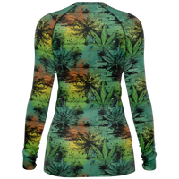 Chokefish™ Long Sleeve Rashguard Cannabis Woman's Shirt-006