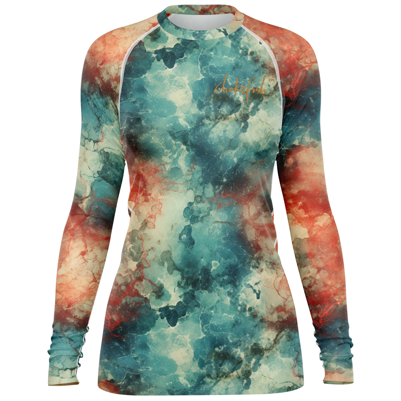 Chokefish™ Long Sleeve Rashguard Acid-Wash Woman's Shirt-004