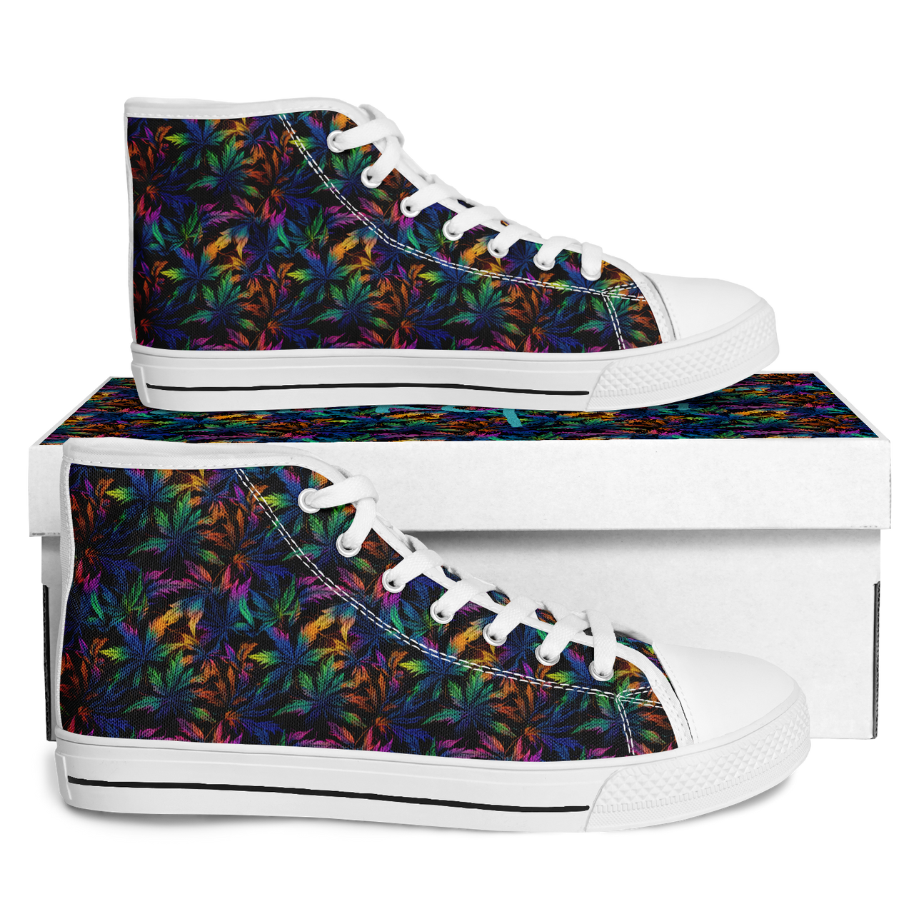 Chokefish™ Urban Peak Retro High Tops-Cannabis-011