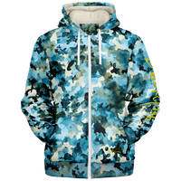 Chokefish™ Microfleece Zip-Up Hoodie Acid-Wash Colors-015