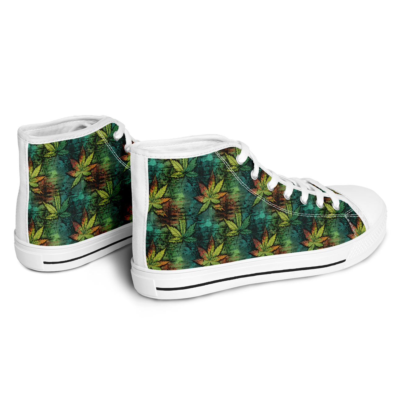 Chokefish™ Urban Peak Retro High Tops-Cannabis-003