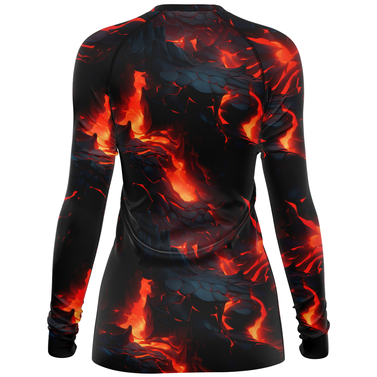 Chokefish™ Long Sleeve Rashguard Volcano Woman's Shirt-001