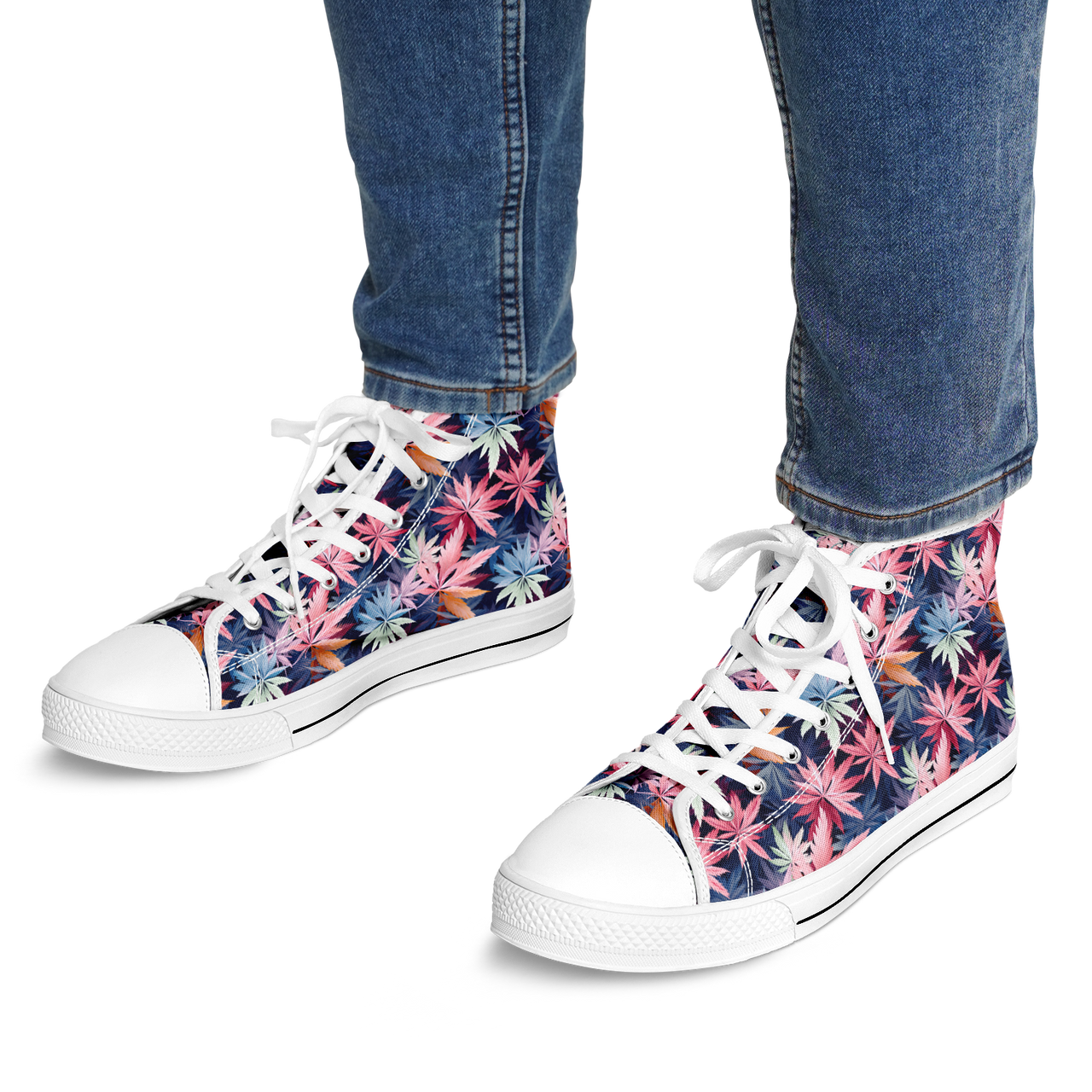 Chokefish™ Urban Peak Retro High Tops-Cannabis-001
