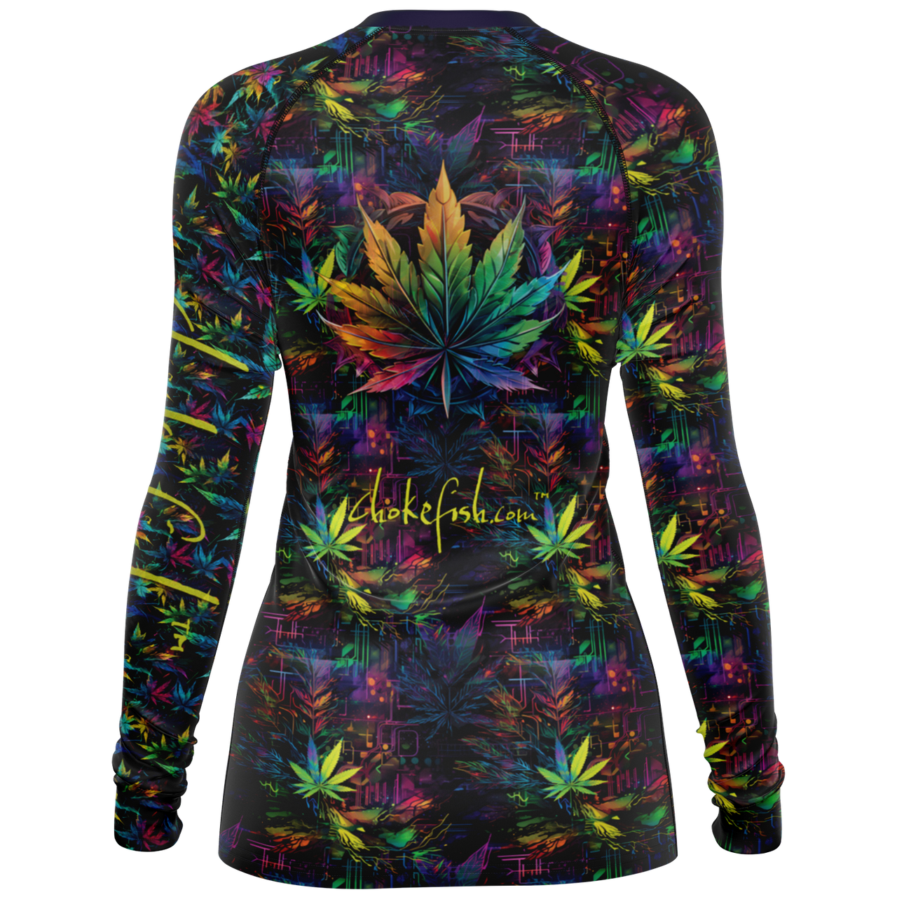 Chokefish™ Long Sleeve Rashguard Cannabis Woman's Shirt-009-Special Edition