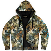 Chokefish™ Microfleece Zip-Up Hoodie Acid-Wash Colors-002B