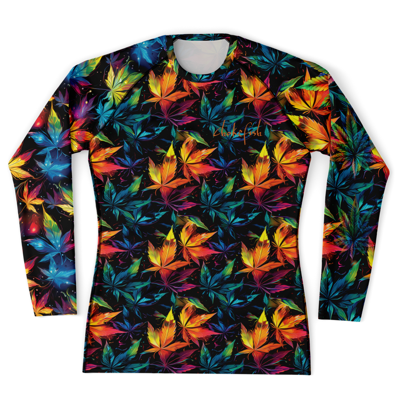 Chokefish™ Long Sleeve Rashguard Cannabis Men's Shirt-011