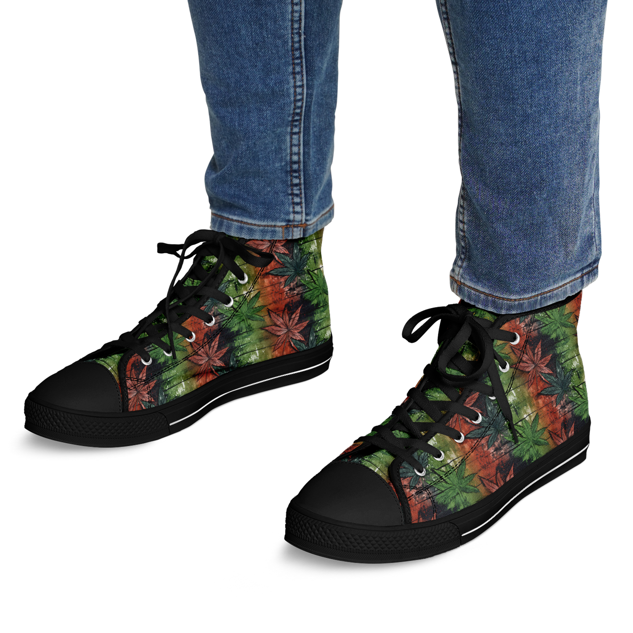 Chokefish™ Urban Peak Retro High Tops-Cannabis-005-2