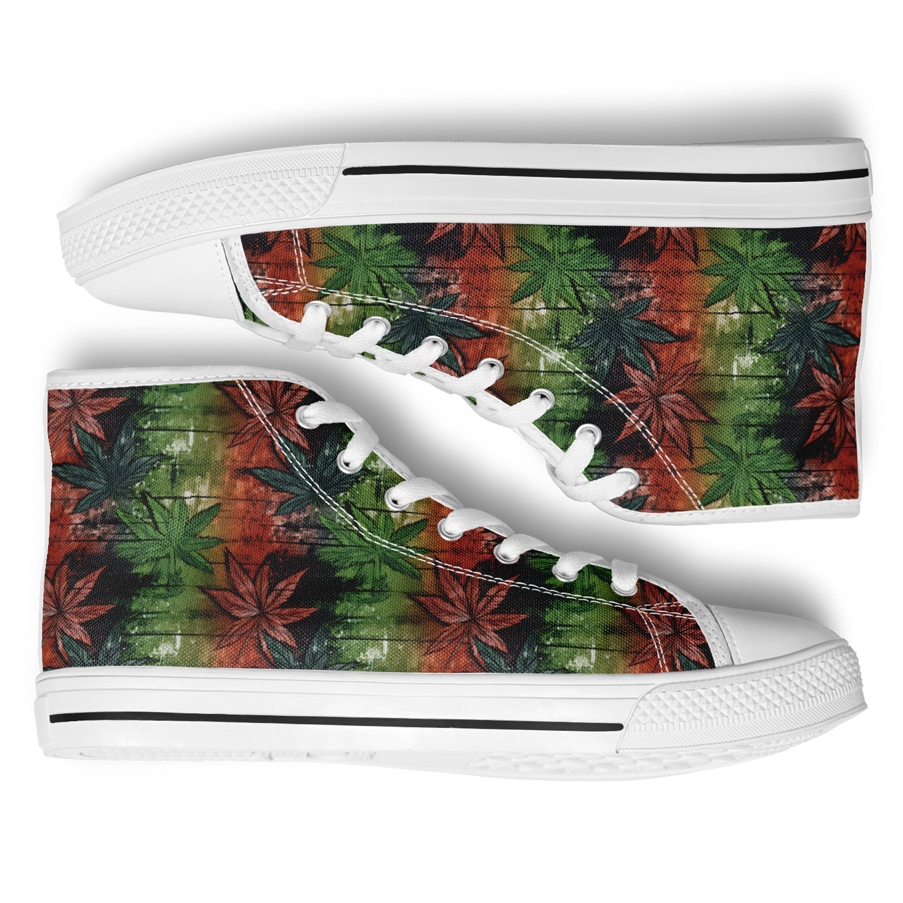 Chokefish™ Urban Peak Retro High Tops-Cannabis-005