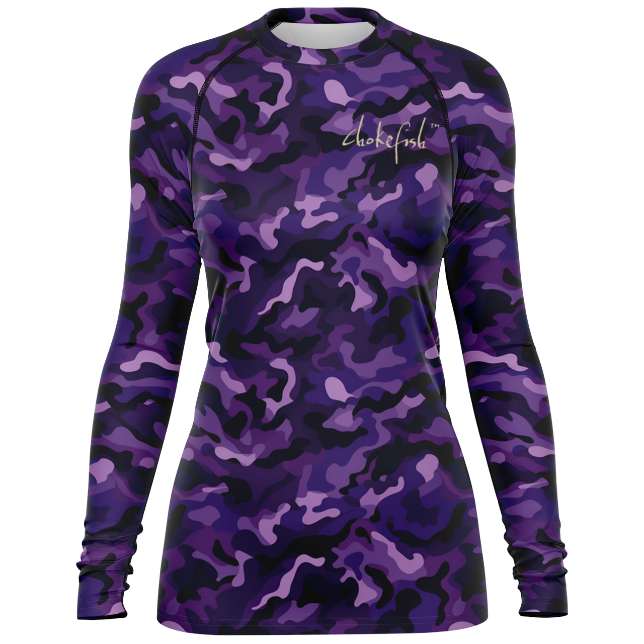 Chokefish™ Long Sleeve Rashguard Camouflage Woman's Shirt-018