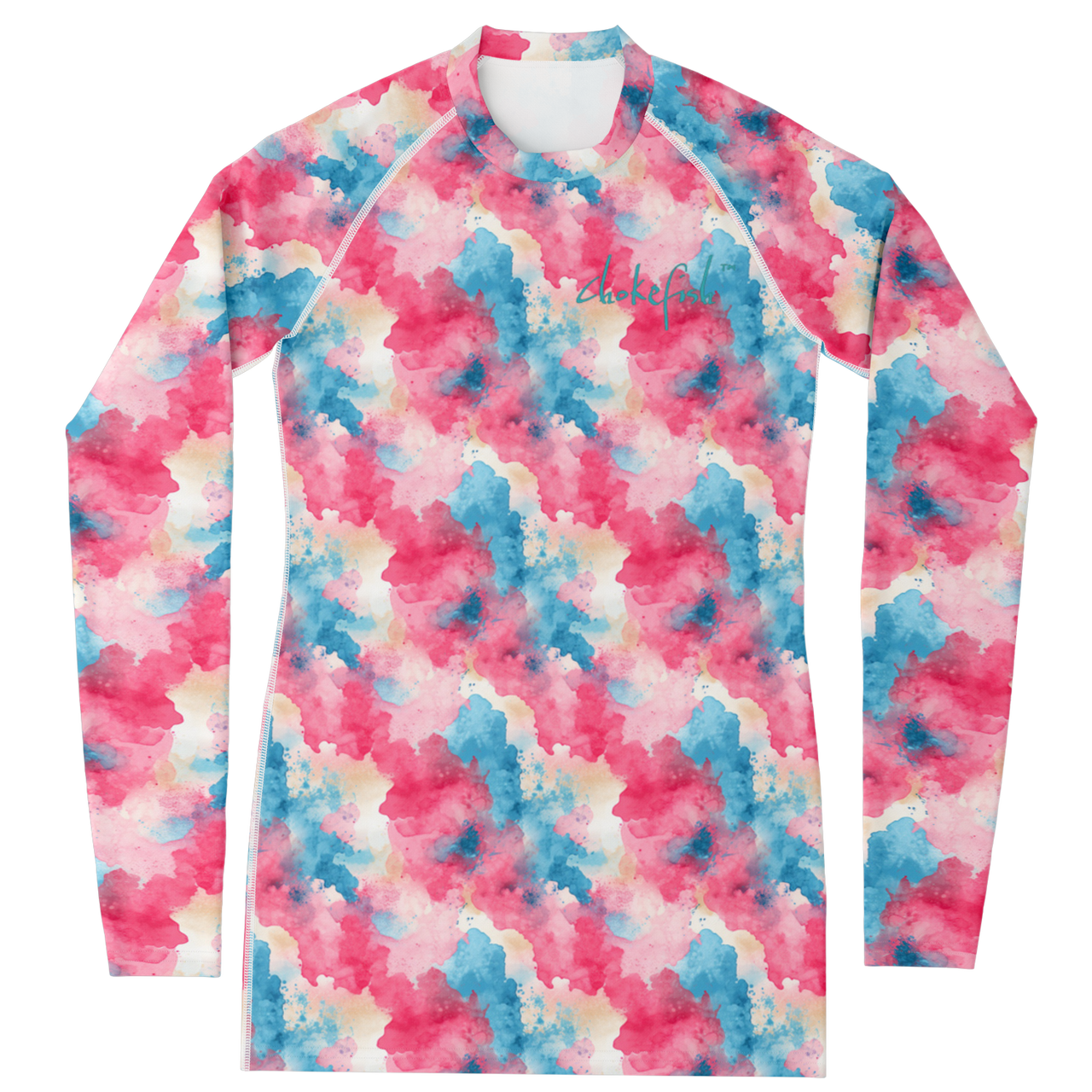 Chokefish™ Long Sleeve Rashguard Acid-Wash Woman's Shirt-001