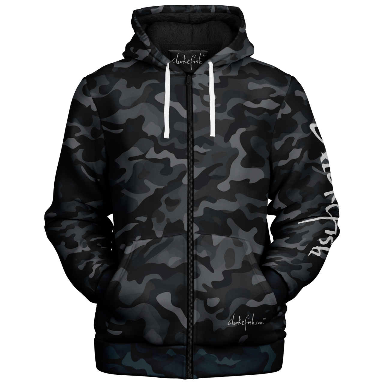 Chokefish™ Microfleece Zip-Up Hoodie Camouflage-006B