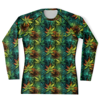 Chokefish™ Long Sleeve Rashguard Cannabis Men's Shirt-004