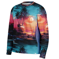 Chokefish™ Long Sleeve Every Day All Weather Trees&Boats Shirt Men's-008