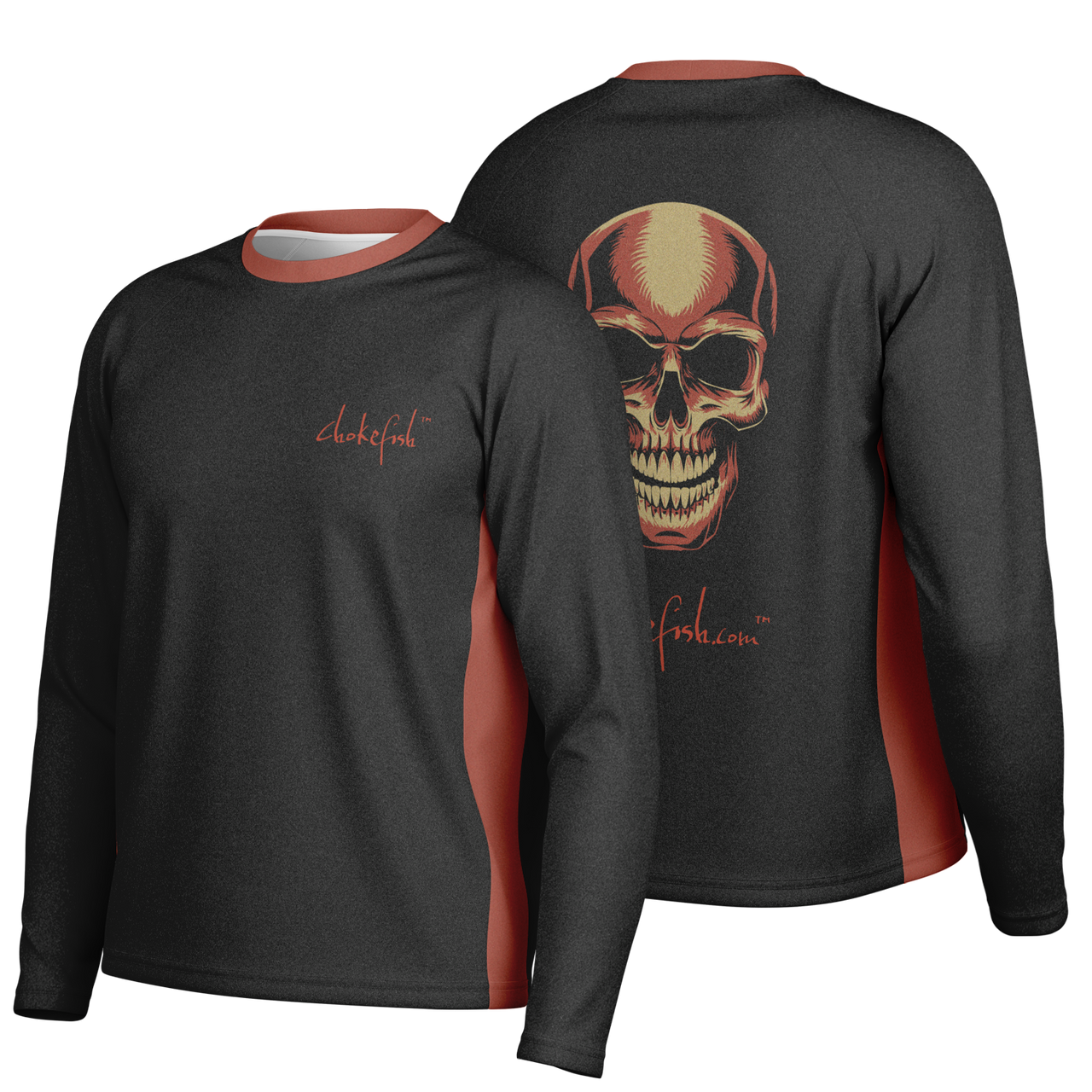 Chokefish™ Long Sleeve Every Day All Weather Skulls Shirt Men's-005
