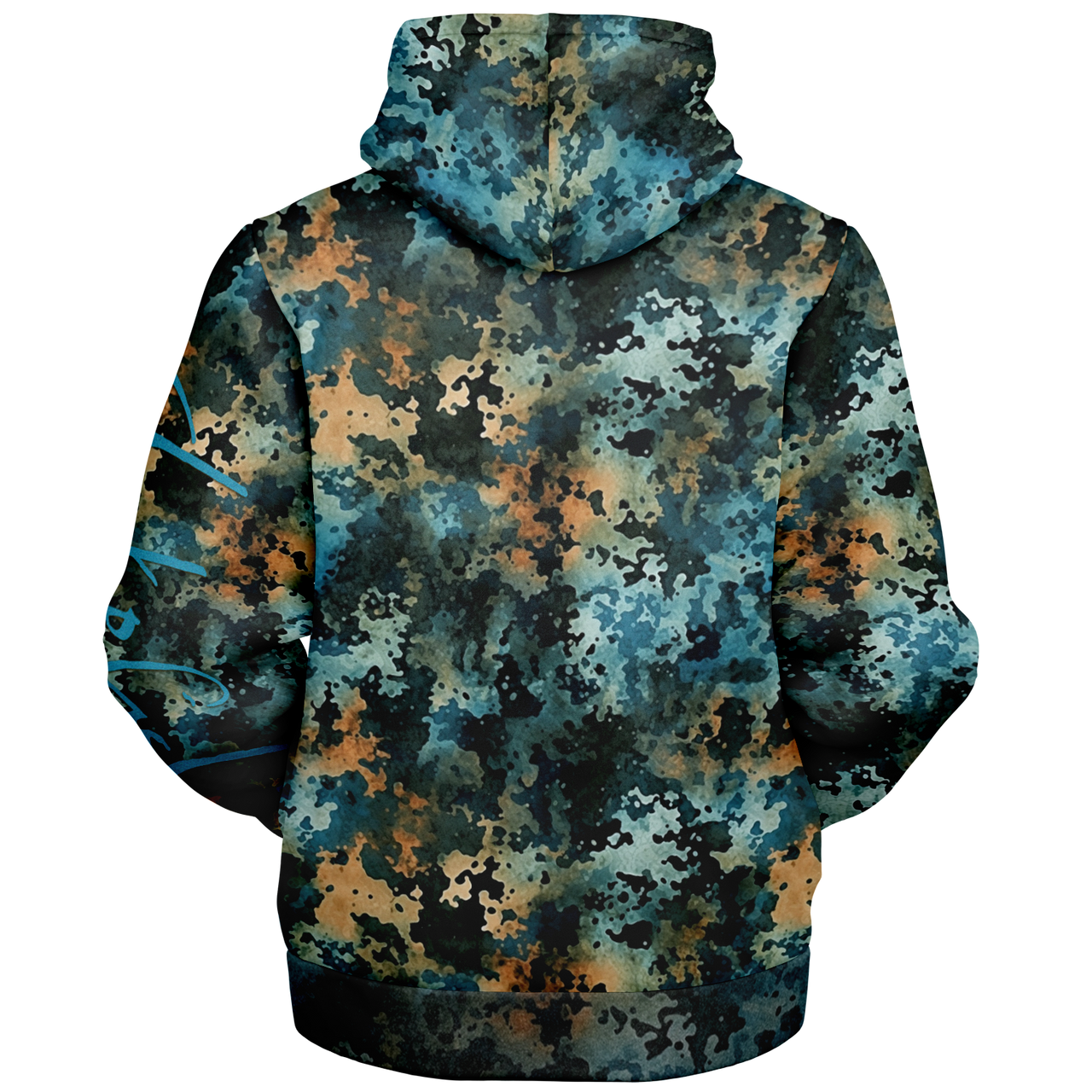 Chokefish™ Microfleece Zip-Up Hoodie Acid-Wash Colors-004B