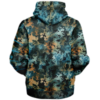 Chokefish™ Microfleece Zip-Up Hoodie Acid-Wash Colors-004B