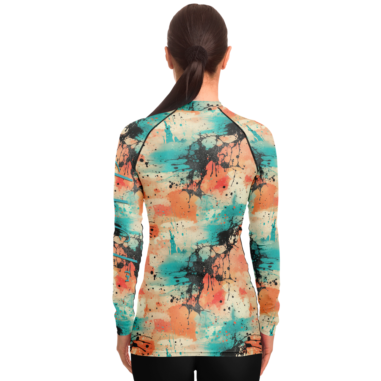 Chokefish™ Long Sleeve Rashguard Acid-Wash Woman's Shirt-002