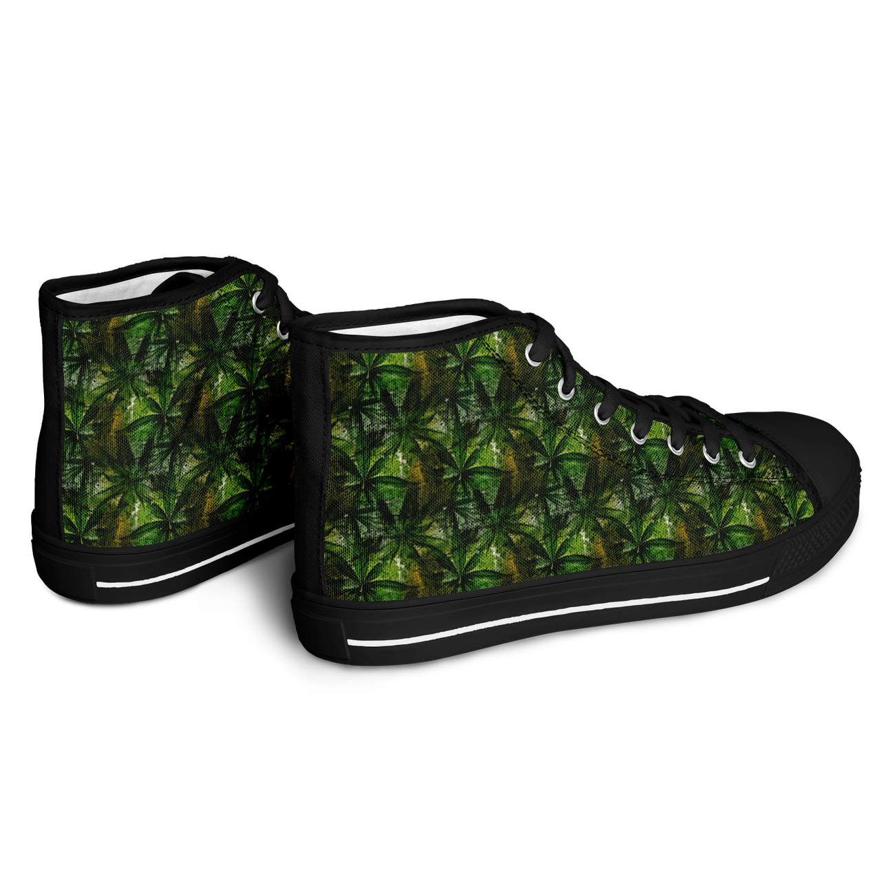 Chokefish™ Urban Peak Retro High Tops-Cannabis-002-2