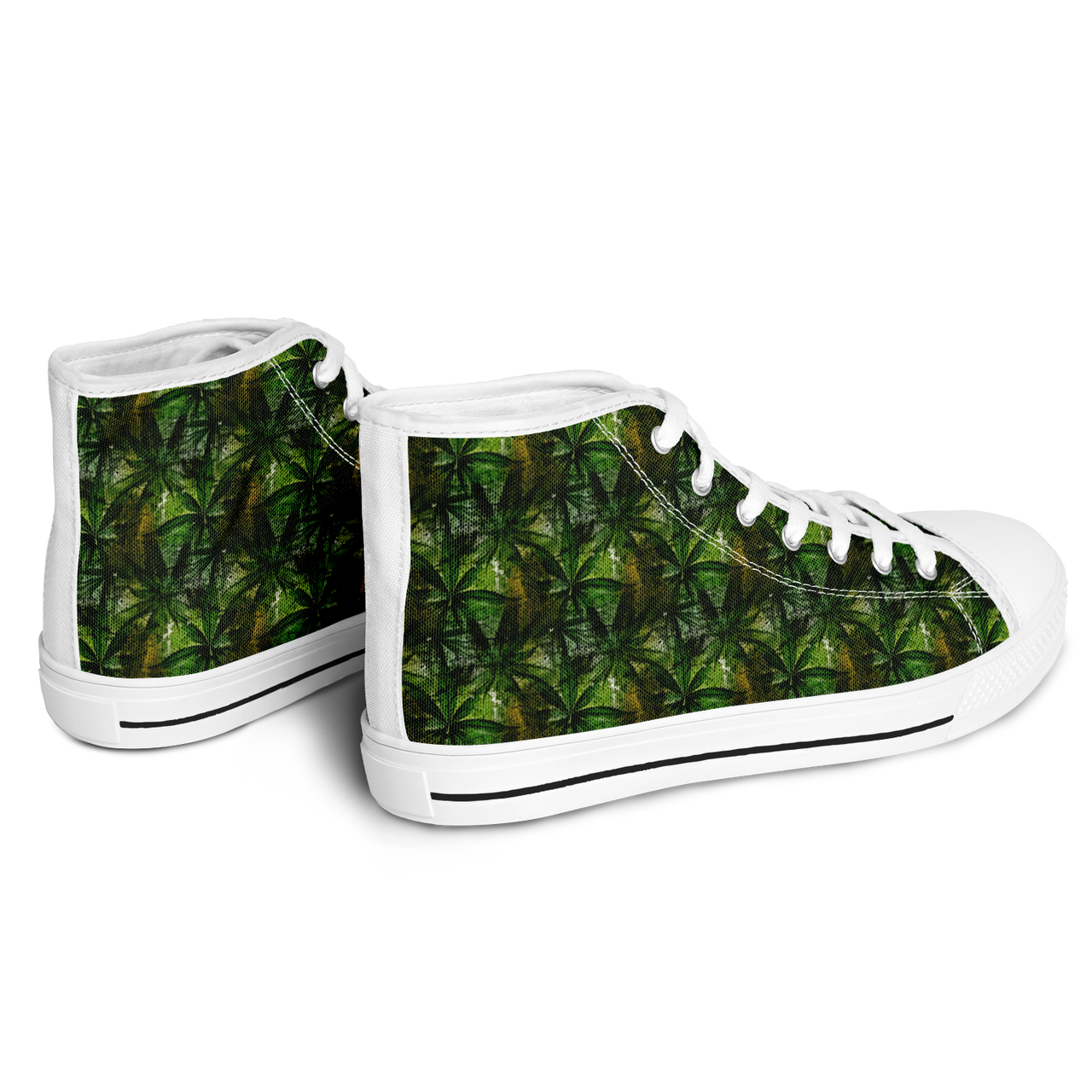 Chokefish™ Urban Peak Retro High Tops-Cannabis-002