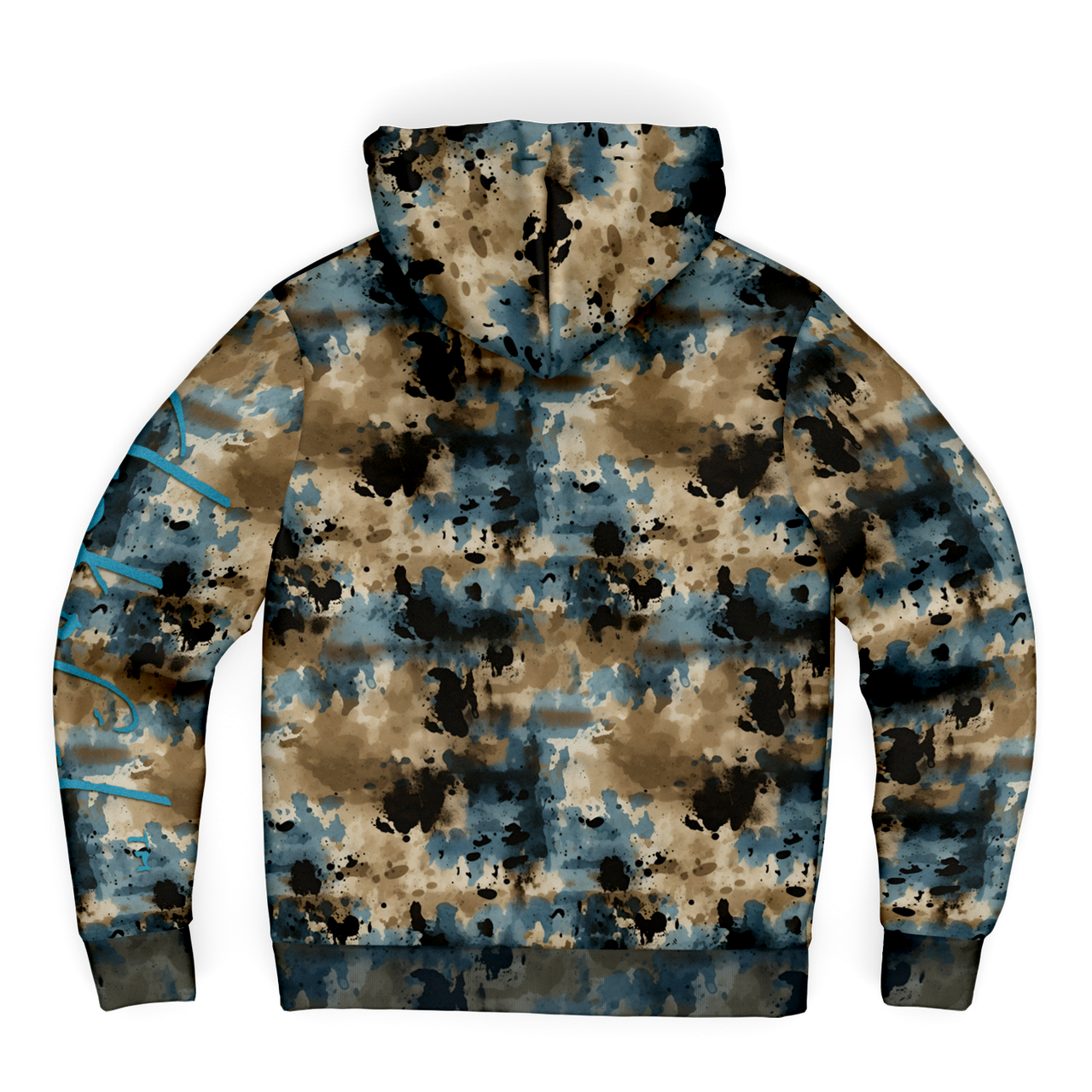 Chokefish™ Microfleece Zip-Up Hoodie Acid-Wash Colors-014B