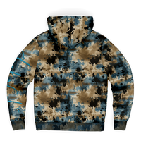 Chokefish™ Microfleece Zip-Up Hoodie Acid-Wash Colors-014B