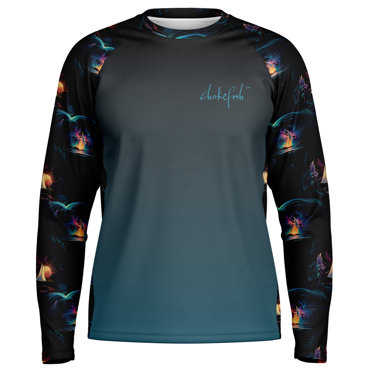 Chokefish™ Long Sleeve Every Day All Weather Trees&Boats Shirt Men's-020-2