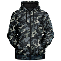 Chokefish™ Microfleece Zip-Up Hoodie Camouflage-007B