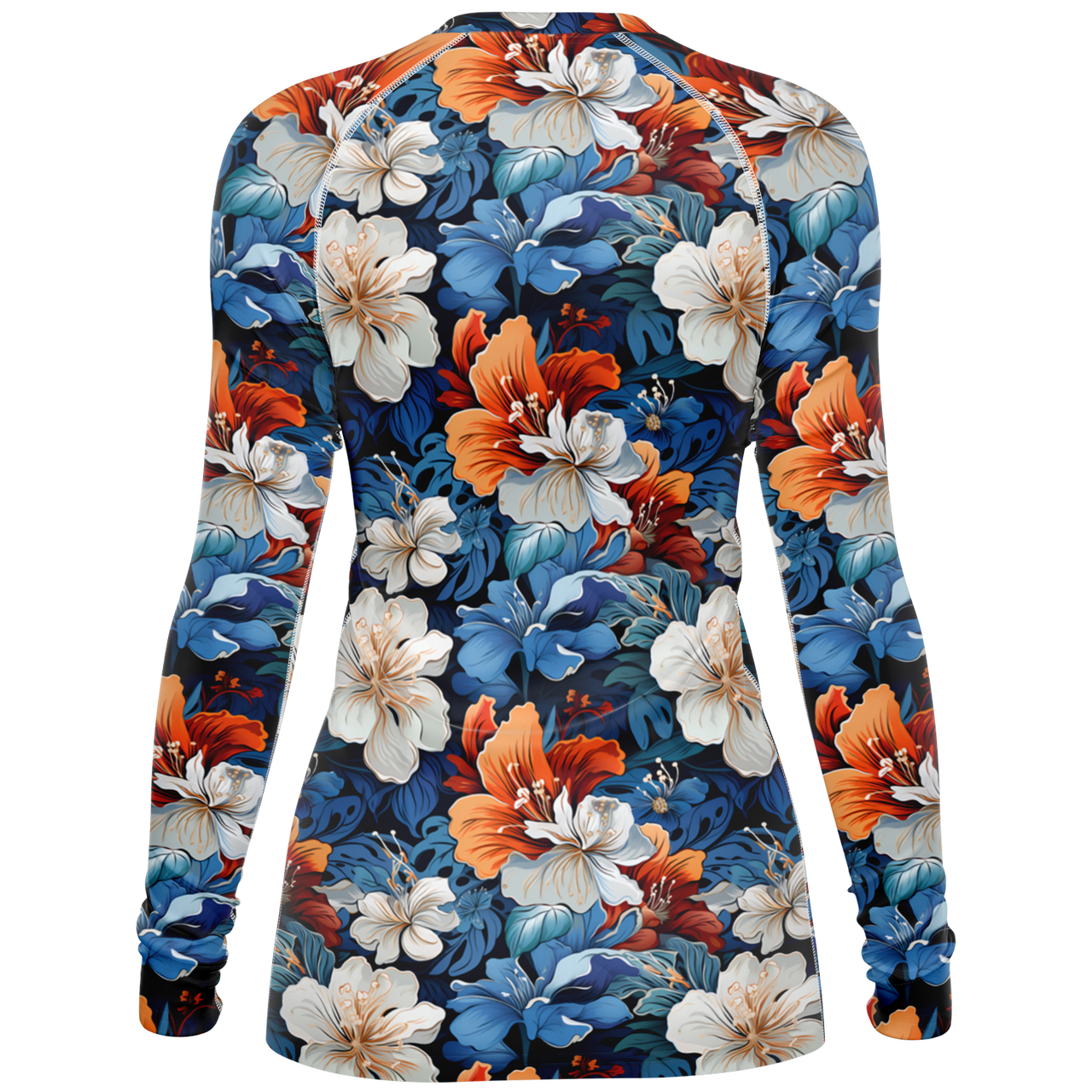 Chokefish™ Long Sleeve Rashguard Floral Woman's Shirt-008